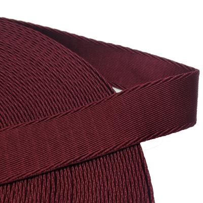 China Other Custom Heavy Duty Twill Tape Polyester Webbing Belt Wine Red Color 1.5 Inches for sale