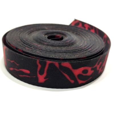 China Durable Imitation Nylon Printed Webbing Belt Strap 22mm for sale