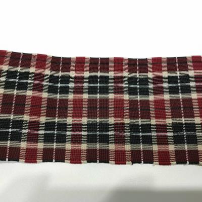 China Rubber Band 10cm Wide Elastic Checked Pattern Polyester Elastic Webbing for sale