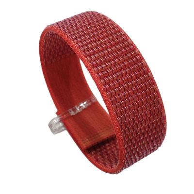 China Workable Custom Light Red Nylon Apple Watch Band Buckle Watch Band For Apple Watch for sale