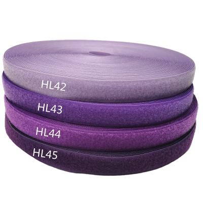 China Other Purple Series Hook And Loop Magic Tape Accessories For Clothing And Bags 20/25/30/40/50mm for sale