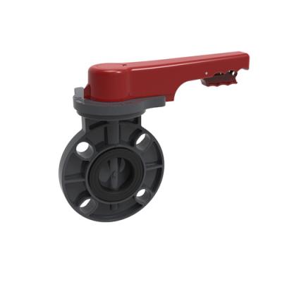 China General China Manufacturer Direct Sale FLANGED PVC Butterfly Valve For Pharmacy Fields for sale