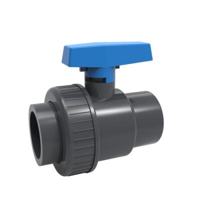 China General China Supplier PVC Single Plug Thread Union Ball Valve For Water Treatment for sale