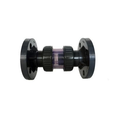 China China General Goods Wholesale Transparent Ball Type Flap PVC Flange Check Valve Spring Type For Water Treatment for sale