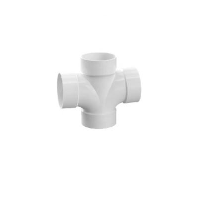 China Water Pipe System China ASTM D2665 UPVC DWV Factory Fitting Cross Tee For Water Draining for sale