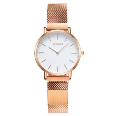 China Japan Style Quartz Movement Concise Mesh Band Water Resistant Non-specific Customized Female Watches for sale