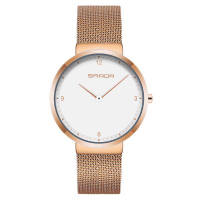 China Non-specific OEM ODM Your Own Brand Minimalist Japan Quartz Movement Ultra Thin Mesh Band Couples Watch for sale