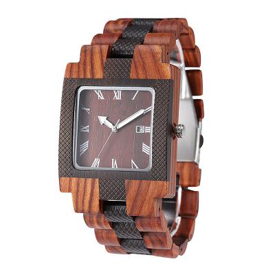 China W1057 Alibaba New Square 2020 Full Retro Sandalwood Fashion Unspecific Online Shopping Watch Man for sale