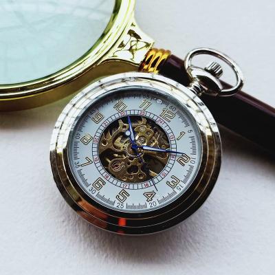 China PM7101 antique high quality low copper material men's silver plated mechanical pocket watch for sale