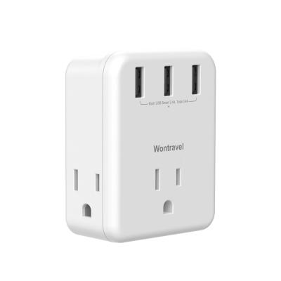 China Travel Japan Wall Plug Socket USB Extension 3 AC Desk Outlet Outlet for sale