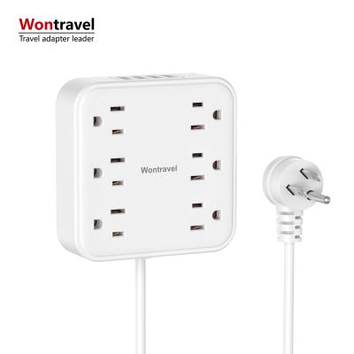 China New Universal Travel Trend Extension AC Outlet Home Office Socket Surge Protector Power Strip for sale