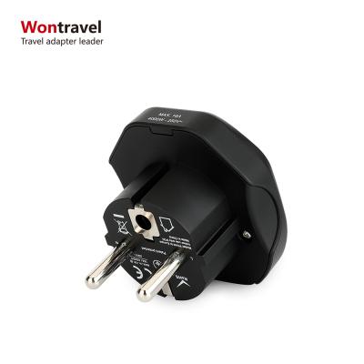 China Single Plug EU To UK Universal USA UK AUS To Euro Plug Adapter Switzerland AC Power 2 Pin Plug Socket for sale