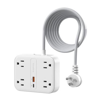 China New Universal Type C Quick Charger US Power Travel Design Way Outlet Extension Wire Surge Protector Plug And Socket Strip for sale