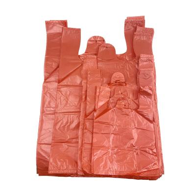 China Side Gusset Bag Factory Outlet High Quality Waterproof Durable Large Shopping Bag Red Plastic for sale