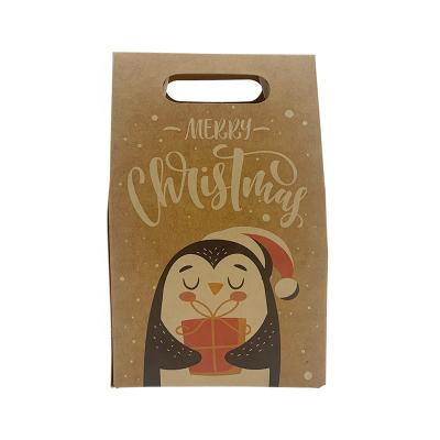 China Wholesale High Quality Recyclable Candy Recycle Christmas Custom Your Own Logo Printed Cheap Paper Kraft Paper Gift Bag For Cookie In Stock for sale