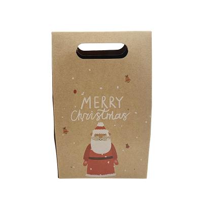 China Wholesale High Quality Recyclable Recycle Christmas Custom Your Own Logo Printed Cheap Paper Kraft Paper Gift Bag In Stock For Cookie for sale