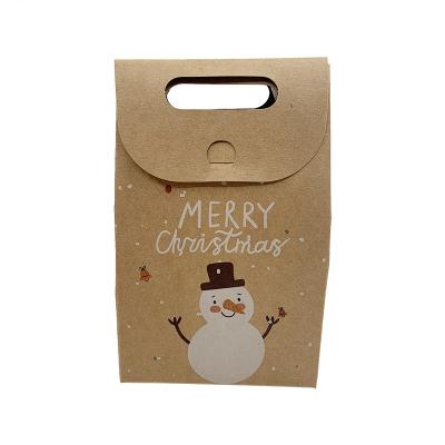 China Wholesale Lovely High Quality Recyclable Recycle Christmas Custom Your Own Logo Printed Cheap Kraft Paper Gift Bag For Candy Packaging for sale