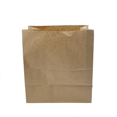 China Eco-Friendly Recyclable In Stock Accept Customer Logo Printing Food Grade Kraft Paper Food Bag For Take Away for sale