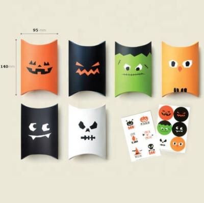 China 2021 Recyclable Amazon Paper Halloween Treat Bag For Candy Halloween Goodie Bags With Stickers Halloween Paper Bags for sale