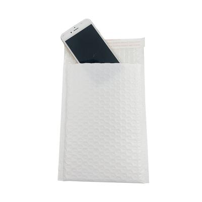 China Express stock poly print bubble wrap mailer bag 18*23+5cm strong adhesive custom white matte white mailer envelope for sale