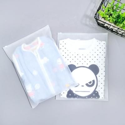 China Resealable Zipper Packaging Bags Moisture Proof PVC Frosted Zipper Bag For Clothing, Socks, Pencil Tote for sale