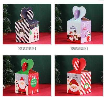 China Recyclable Hot Christmas Eve Candy Box Christmas Sale Gift Boxes Chocolate Packaging Boxes With Santa Print Snowman for sale