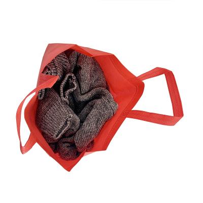 China Recyclable Wholesale Custom Personalized Shopping Bag RED Non Woven Promotional Reusable Fabric Tote Bags for sale