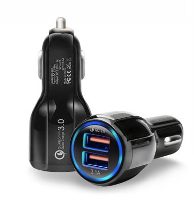 China Fast charging Car Charging Accessories Dual Usb Car Charger Adapter 2 Usb Port For iPhone Mobile Phone Car adapter for sale