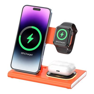 China All In One Wireless Fast charging HOT 2023 Wireless Charger mini qi wireless Station with 15W USB-C Charger for iPhone 14 pro max for sale