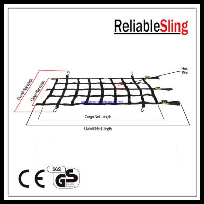 China Convenient Polyester Vehicle Webbing Cargo Net with Well resistance for sale