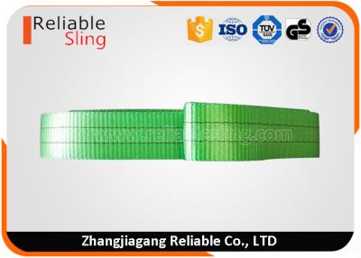 China EN 1492-1 2 Ton Green Endless Lifting Webbing Sling Rigging Belt For Construction Site for sale