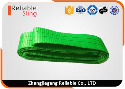 China 2 Ton Duplex Synthetic Endless Webbing Sling Green High Flexible Lifting Belt for sale