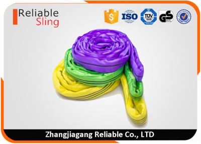 China Pliable Endless Round Polyester Lifting Slings With Color Code Jacket Cover for sale