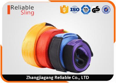 China Vehicle Recovery Heavy Duty Tow Straps High Strength 100% PES With 35mm - 100mm Width for sale