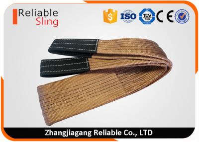 China Double Ply Polyester Woven Flat Webbing Sling Color Webbing Belt For Lifting Loads for sale