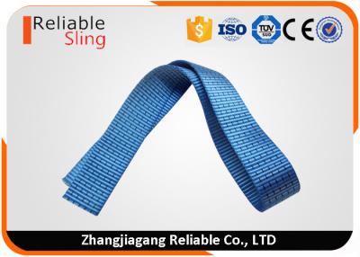 China 50mm Blue Polyester Striped Ratchet Strap Webbing with 5 Tons Load Capacity for sale