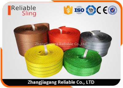 China Light weight Color Coded Polyester Cargo Webbing , 25mm-300mm Flat Webbing for sale