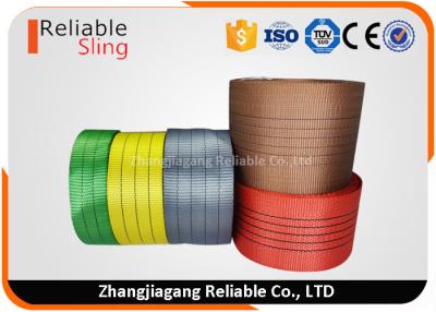 China Single Ply Synthetic Woven Polyester Sling Webbing Straps Colorful Flat  Industrial Webbing for sale