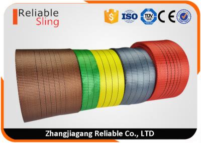 China 2 Ton Flat Polyester Webbing Textile Sling Webbing Eco Friendly and Coloration for sale