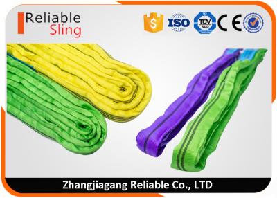 China Wear Resistant Round Polyester Web Sling , Heavy Duty Endless Lifting Sling for sale