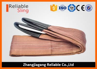 China 6000 KG Polyester Webbing Lifting Slings Safety Factor 7-1 With Reinforced Loop Ends for sale