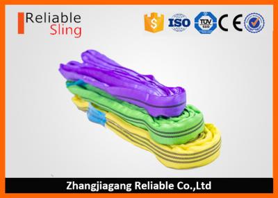 China Double Ply Cover Polyester Round Slings 0.5m - 100m Wear Resistant For Lifting for sale