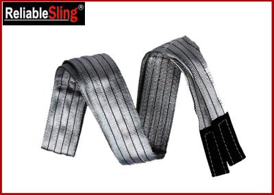 China EN 1492-1 4T Polyester Flat Webbing Sling Duplex Eye Eye Webbing Belt for sale