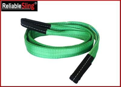 China Green Ply Polyester Webbing Sling For Lifting Loads  , Eye And Eye Sling for sale