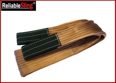 China Width 180 mm Polyester Webbing Lifting Slings Safety Factor 7-1 With Reinforced Loop Ends for sale