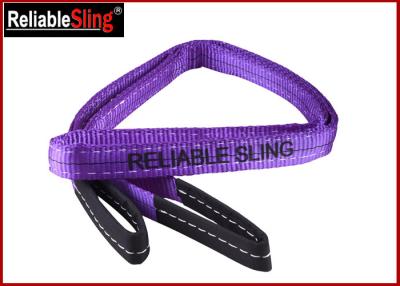 China WLL 4000 kg Polyester Flat Webbing Sling Duplex Eye Eye Webbing Belt for sale