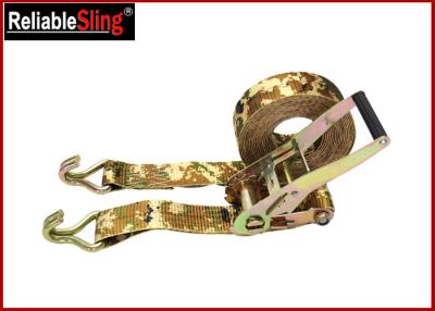 China OEM Quick Release Polyester Ratchet Tie Down Strap With Ratchet Buckle for sale