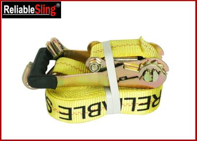 China Customized Double J Hook Heavy Duty Ratchet Tie Down Strap Cargo Lashing Strap for sale