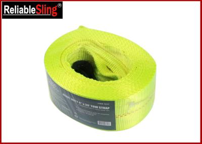 China 20000 lbs Polyester Heavy Duty Tow Straps Flat Eye Recovery Strap for sale