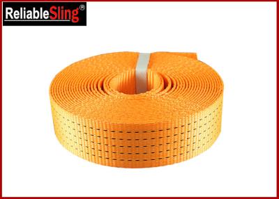 China Heavy Duty Polyester Ratchet Strap Webbing / Striped Tie Down Webbing for sale